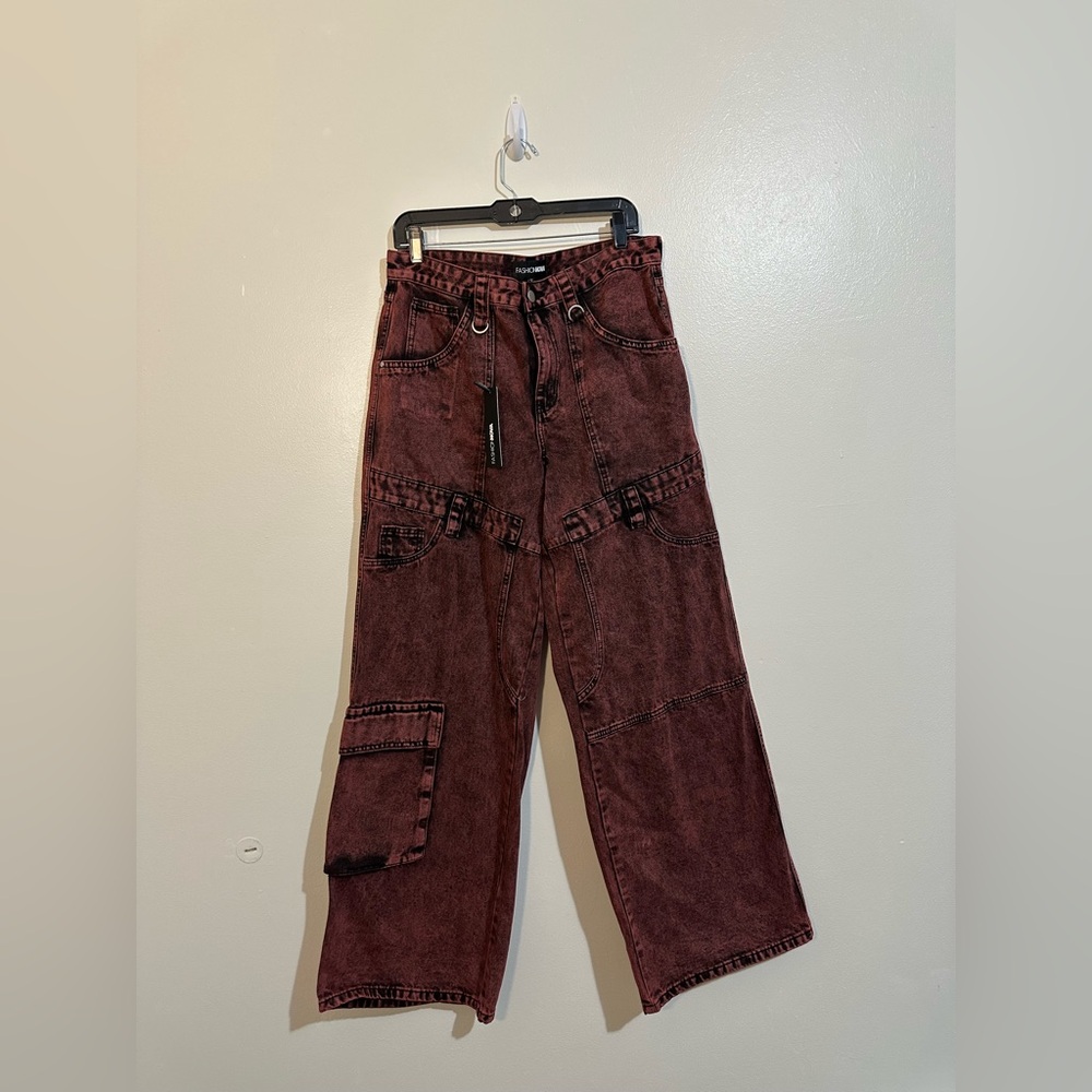 Red Cargo Jeans